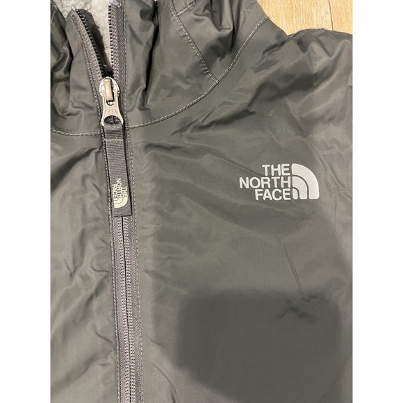 The North Face Boys Warm Storm Rain Jacket Black & Gray sz M 10/12 - Picture 4 of 14